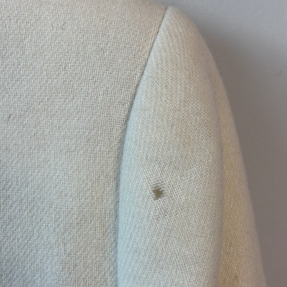 Vintage Cross Country White wool blazer flawed women size 14 - Picture 11 of 11